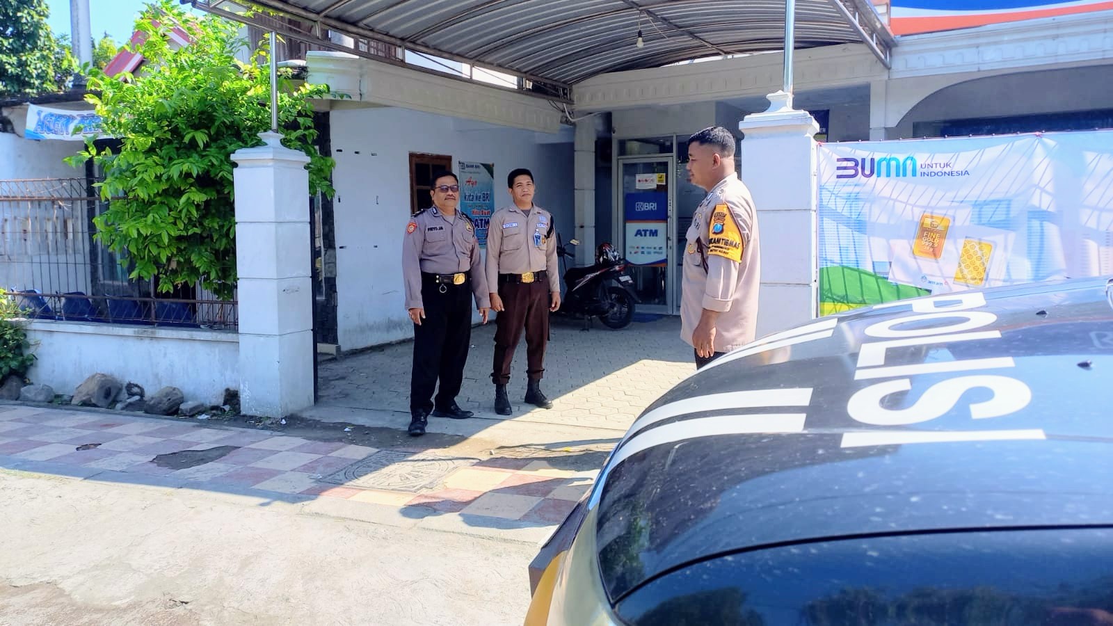 Patroli Siang Hari, di Bank BRI Unit Jatikalen Cegah Kriminalitas