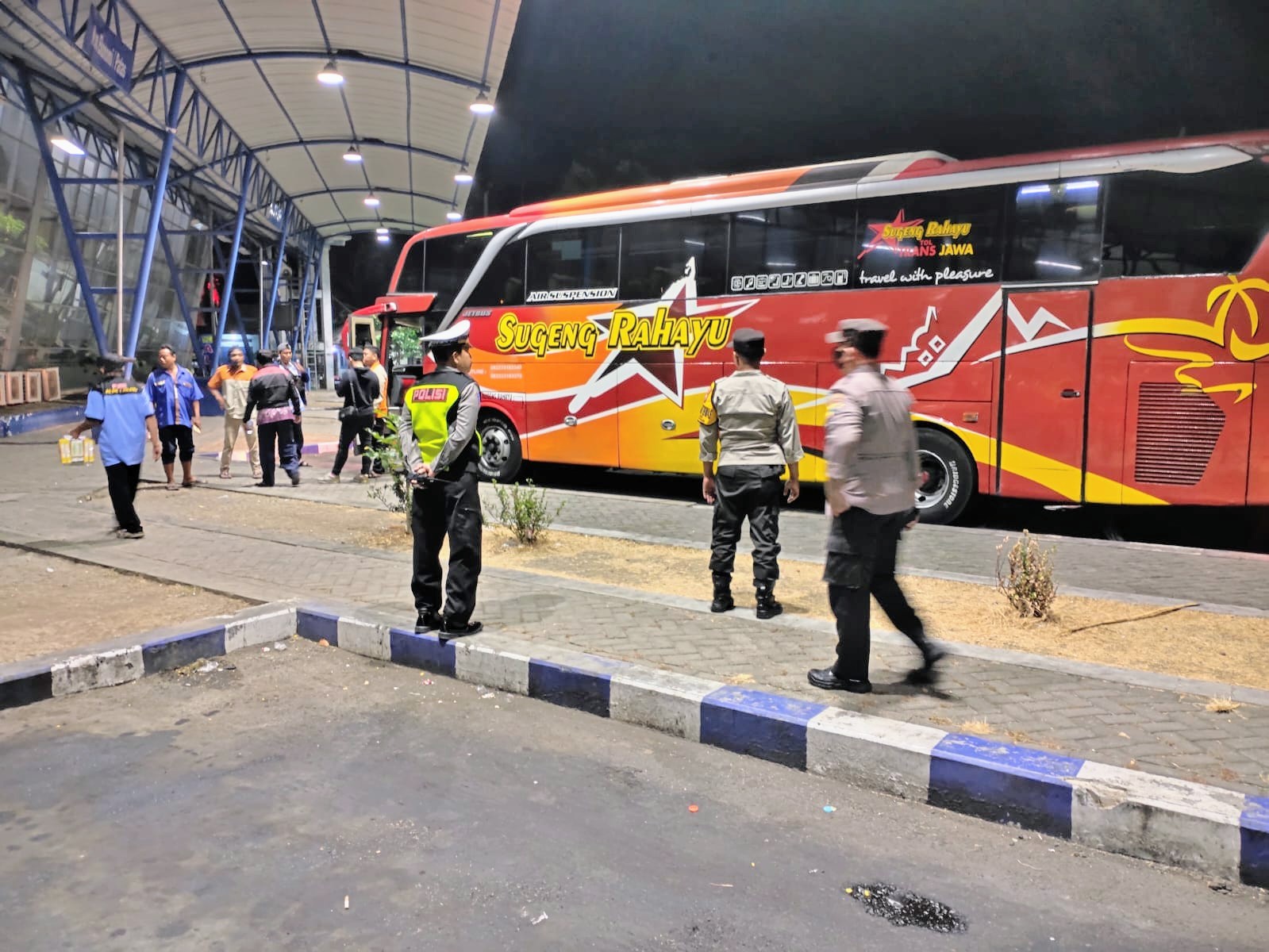 Polsek Nganjuk Kota Tingkatkan Patroli di Area Terminal Bus Cegah Aksi Kriminalitas