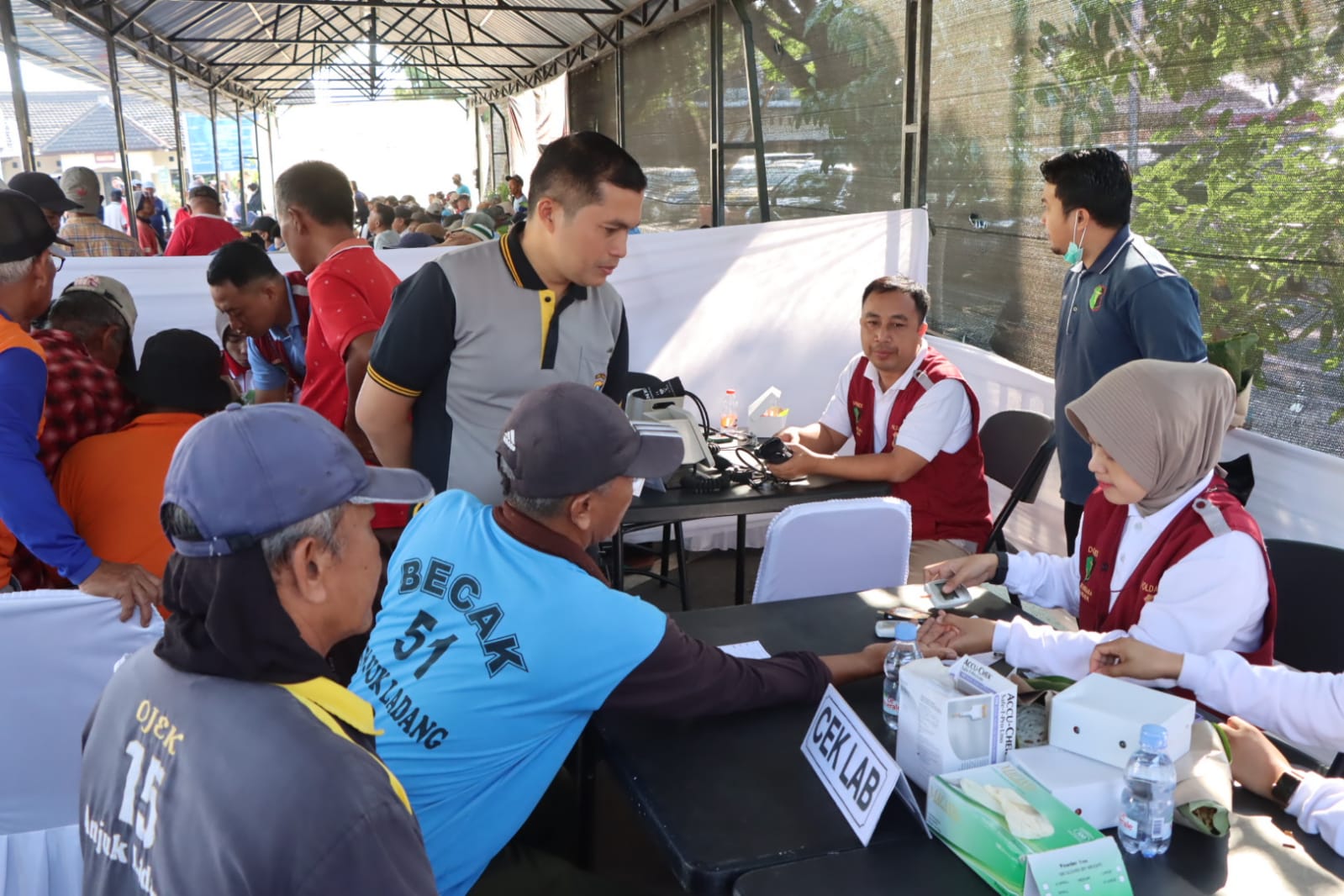 Kapolres Nganjuk Ajak Sarapan Bersama Ratusan anggota Paguyuban Tukang Becak