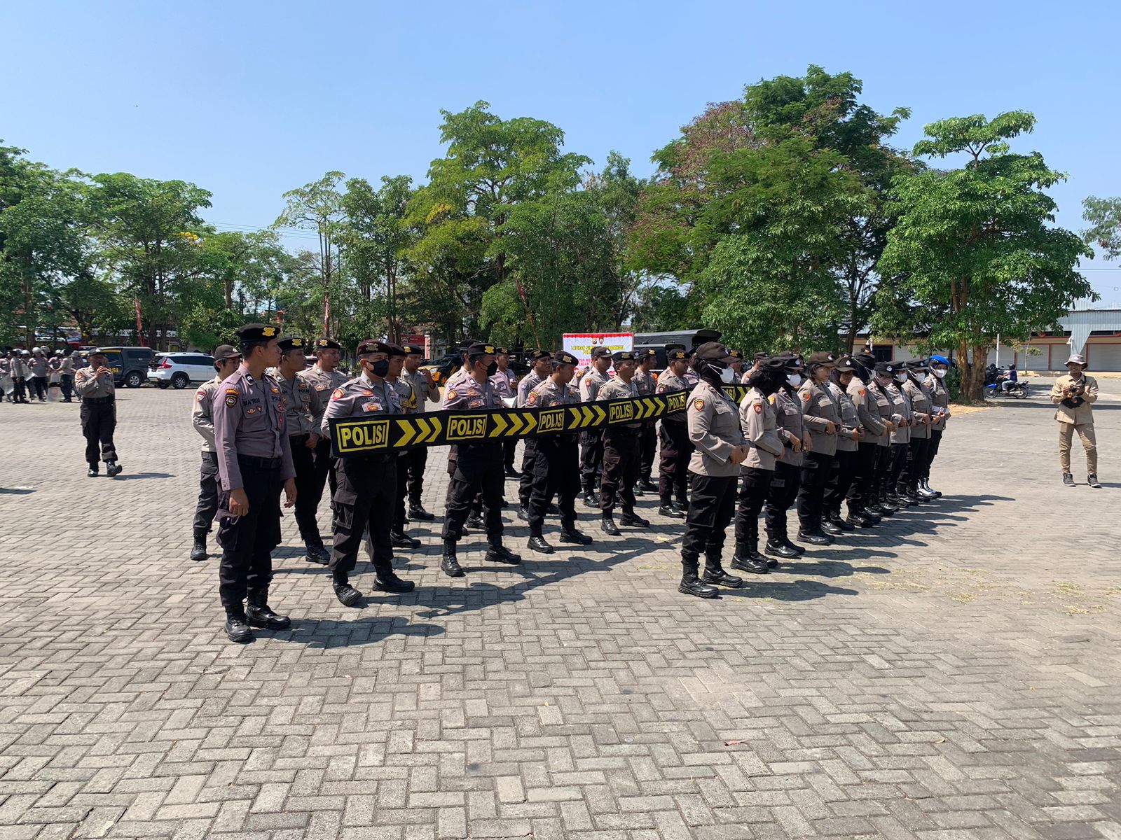 Gelar Simulasi Sispam Kota, Upaya Polres Nganjuk Hadapi Potensi Gangguan Kamtibmas dalam Tahapan Pemilu 2024