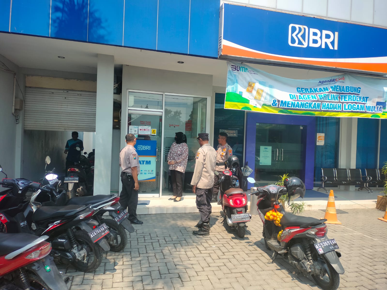 Antisipasi Kejahatan di ATM, Polsek Kertosono Patroli Perbankan