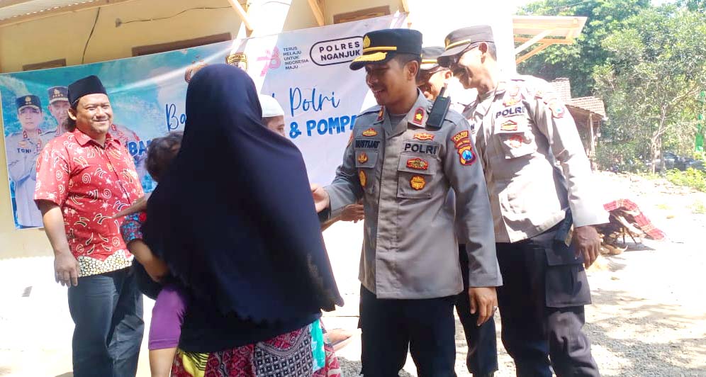Polres Nganjuk Bangun Sumur Bor untuk 3 Warga Gejagan yang Kurang Mampu