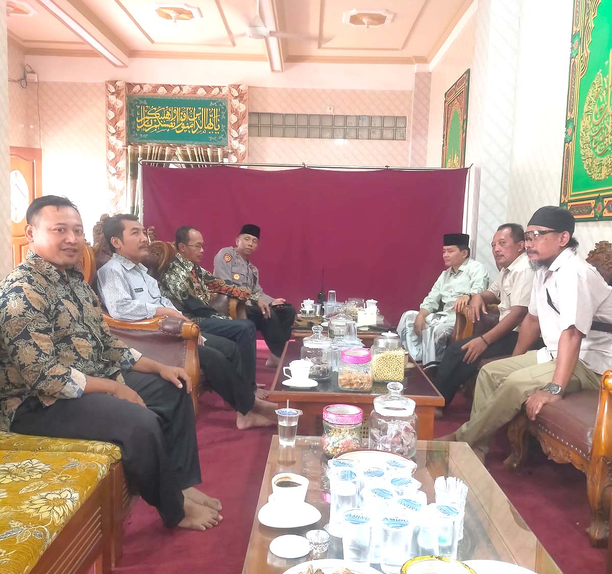 Silaturahmi Ulama, Kapolsek Warujayeng Mohon Dukungan Kelola Situasi Kamtibmas