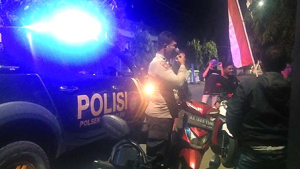 Patroli Polsek Jatikalen sasar pemuda beri himbauan kamtibmas