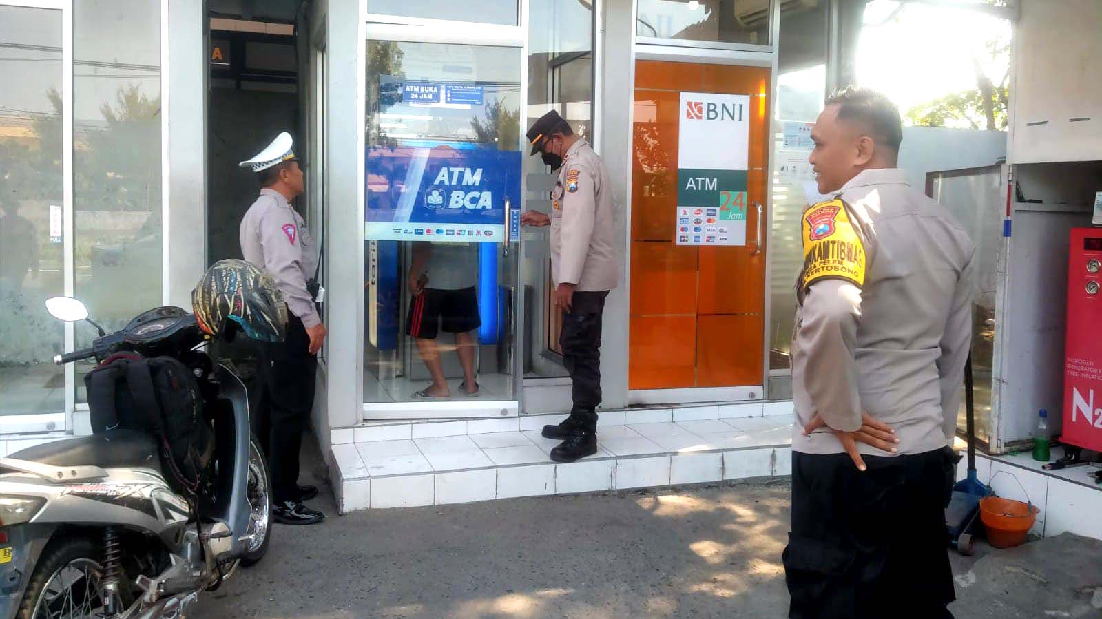 Kanit Samapta Polsek Kertosono Pimpin Patroli Obyek Vital