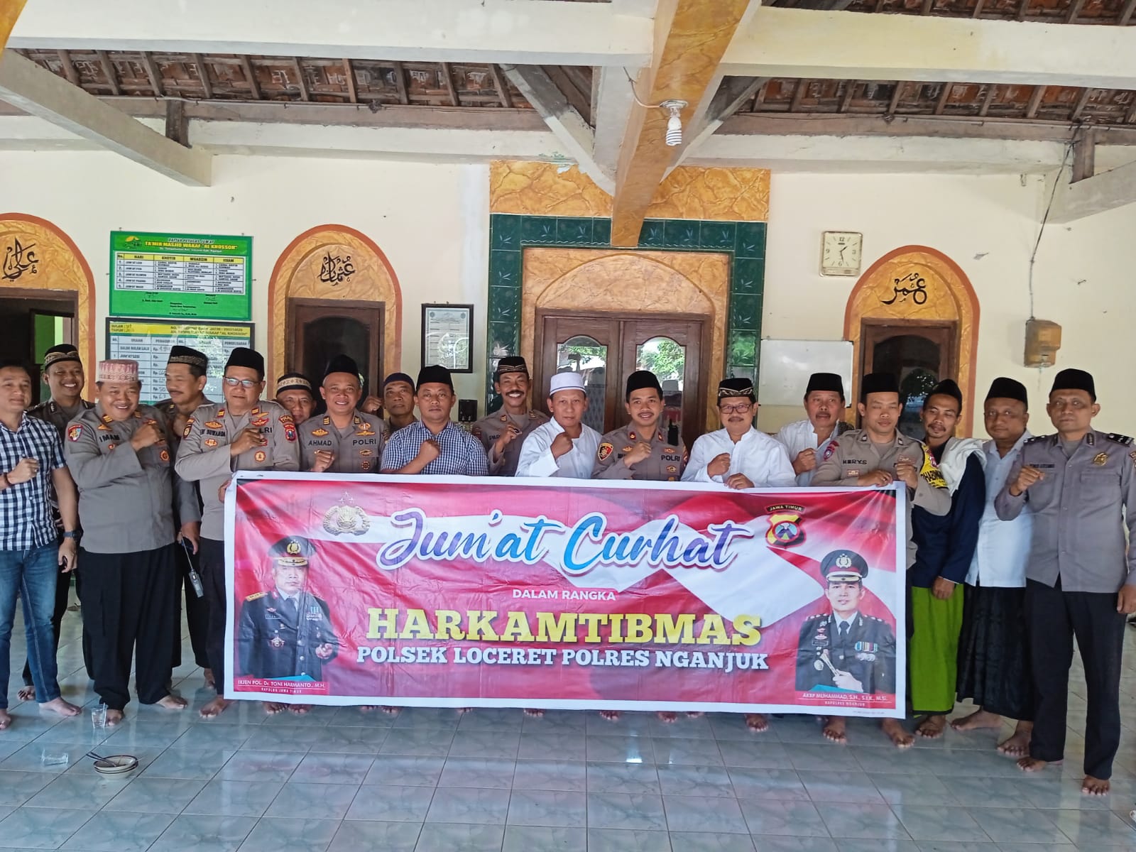 Program Jum’at Curhat,  Polres Nganjuk Ajak Warga Jaga Toleransi dan Hormati Pilihan Politik Masing-masing