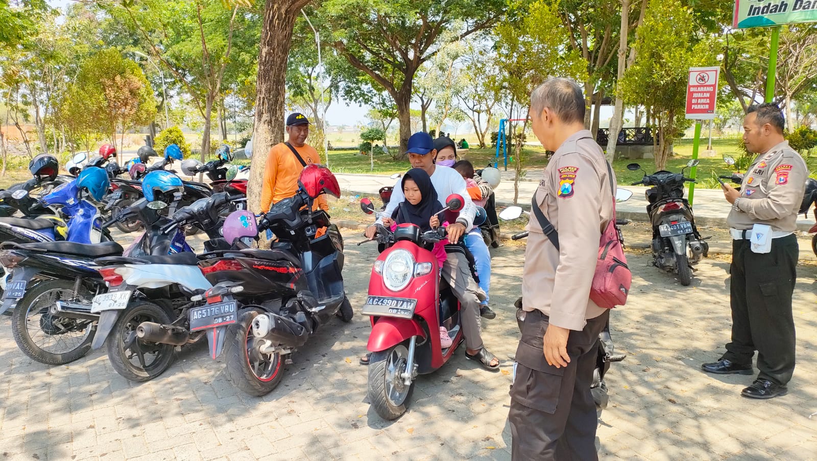 Patroli Harkamtibmas Polsek Nganjuk Kota Himbauan Kepada Warga Antisipasi Curanmor