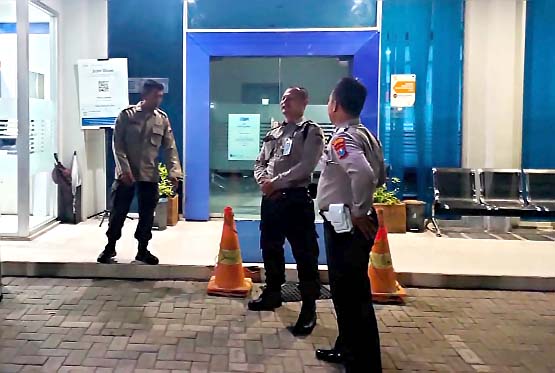 Cegah Tindak Kejahatan, Polsek Kertosono Lakukan Patroli Perbankan