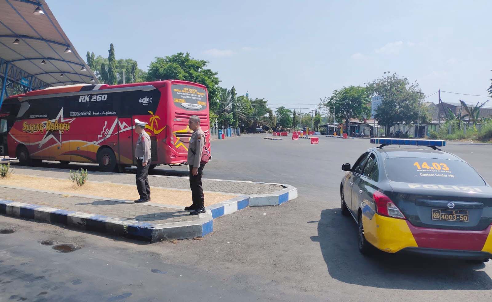 Cegah Kejahatan, Patroli Polsek Nganjuk Kota Sasar Terminal Bus