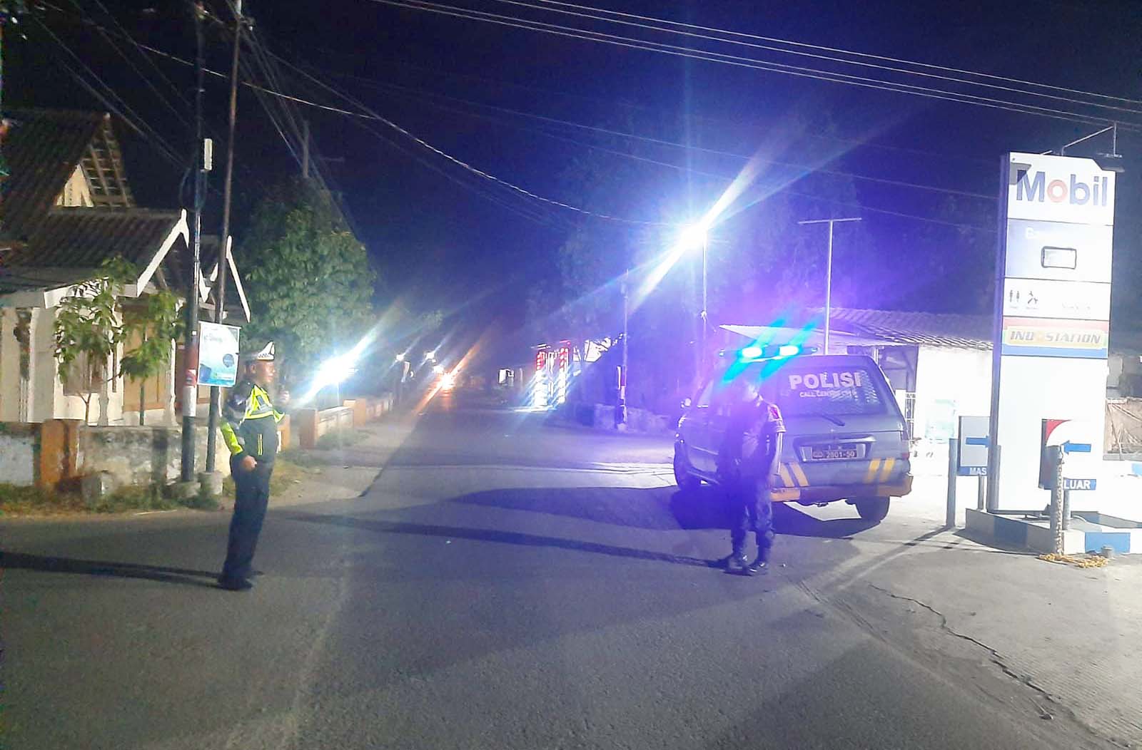 Polsek Kertosono Gencar Lakukan Patroli Blue Light untuk Cegah Tindak Kejahatan Jalanan saat Dini Hari