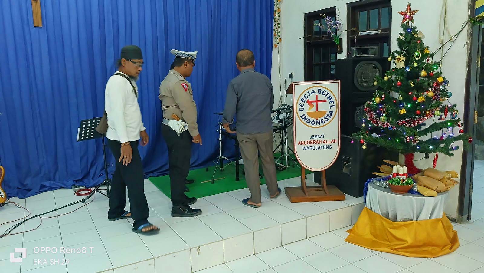 Pengamanan Ibadah Natal di GBI Warujayeng Berlangsung Kondusif