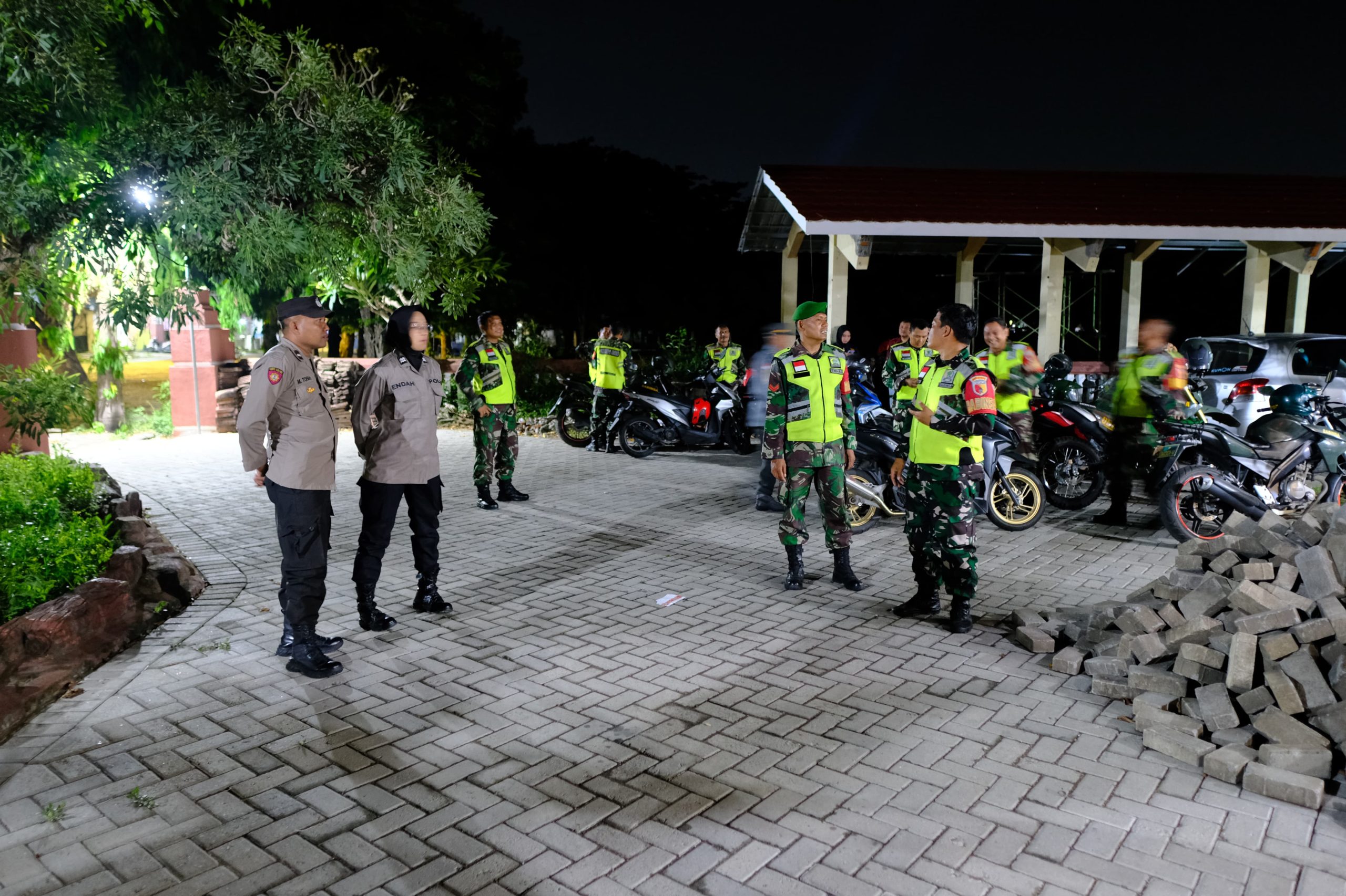 Polsek Kertosono Gelar Patroli Gabungan untuk Memastikan Malam Tahun Baru Aman