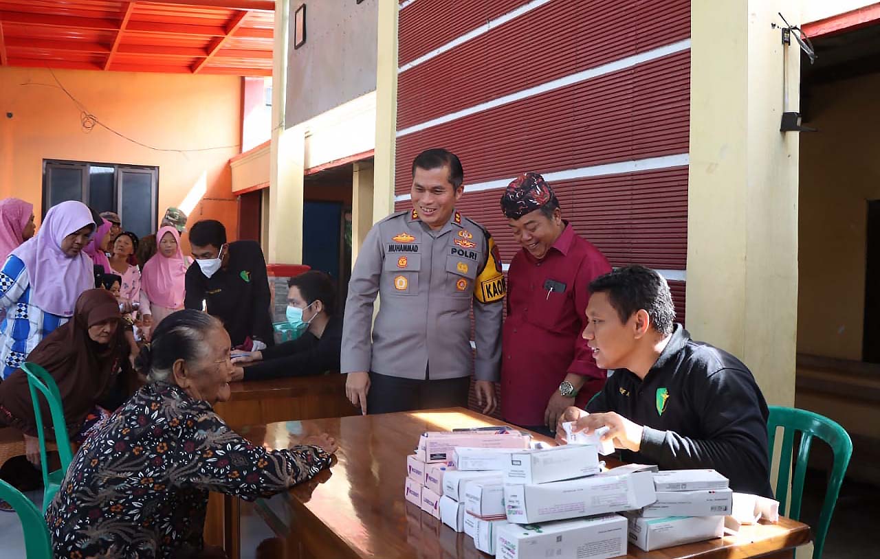 Jalankan Program NCS, Polres Nganjuk Gelar Bakti Sosial dan Pengobatan Gratis untuk Warga Nglaban