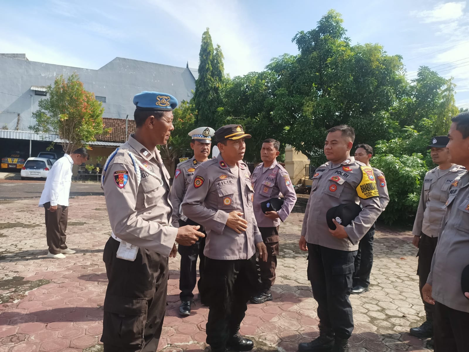 Tingkatkan Kedisiplinan Anggota, Kapolsek Warujayeng Bersama Provos Gelar Gaktiblin