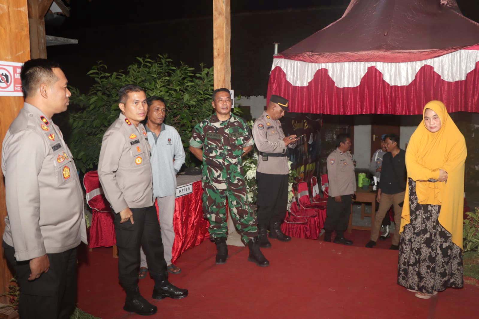 Kunjungi Anggota PAM TPS, Kapolres Nganjuk Pastikan Semua Siap