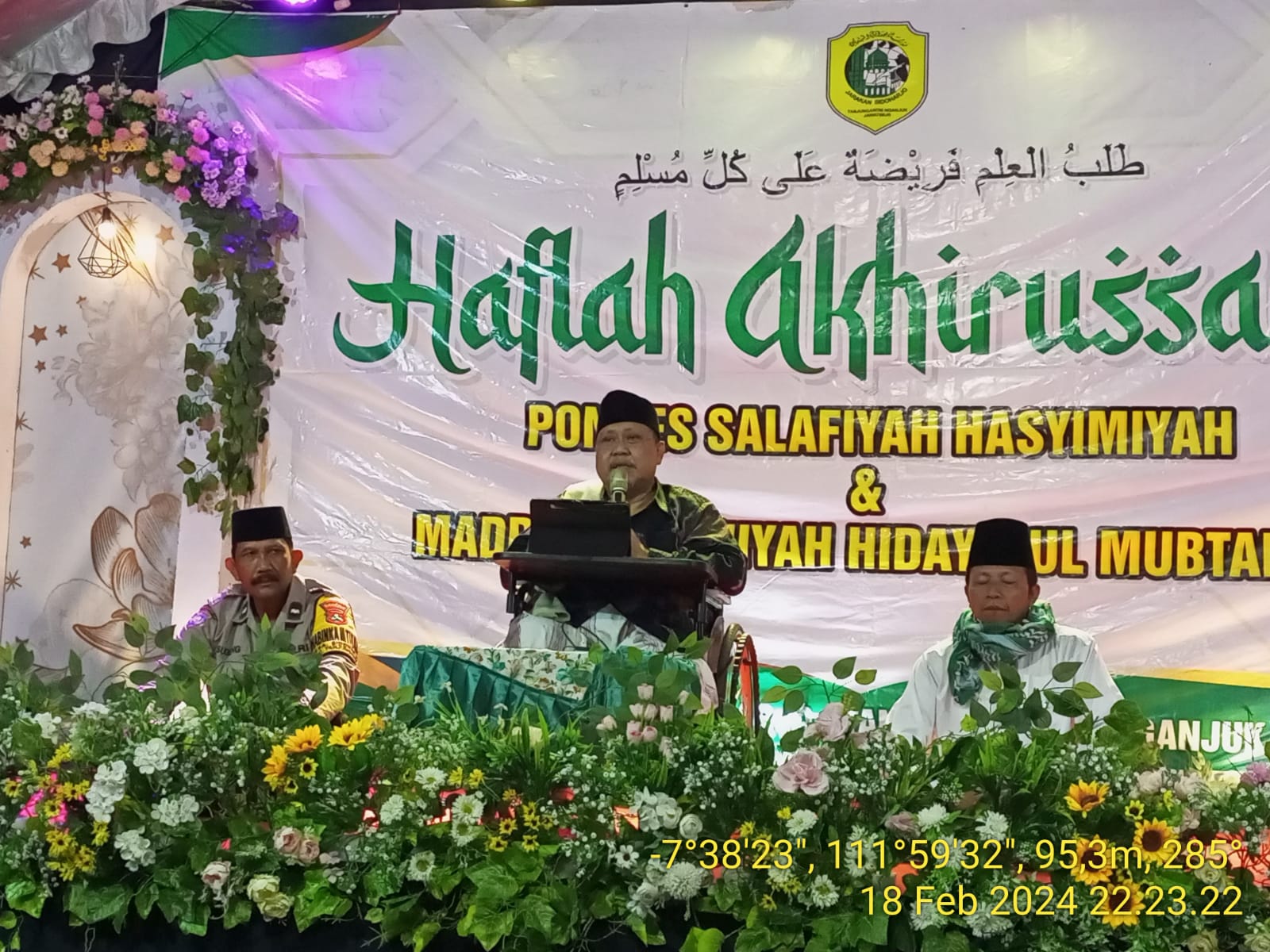Bhabinkamtibmas Sidoharjo Hadiri Haflah Akhirussanah di Ponpes Salafiyah Hasyimiyah