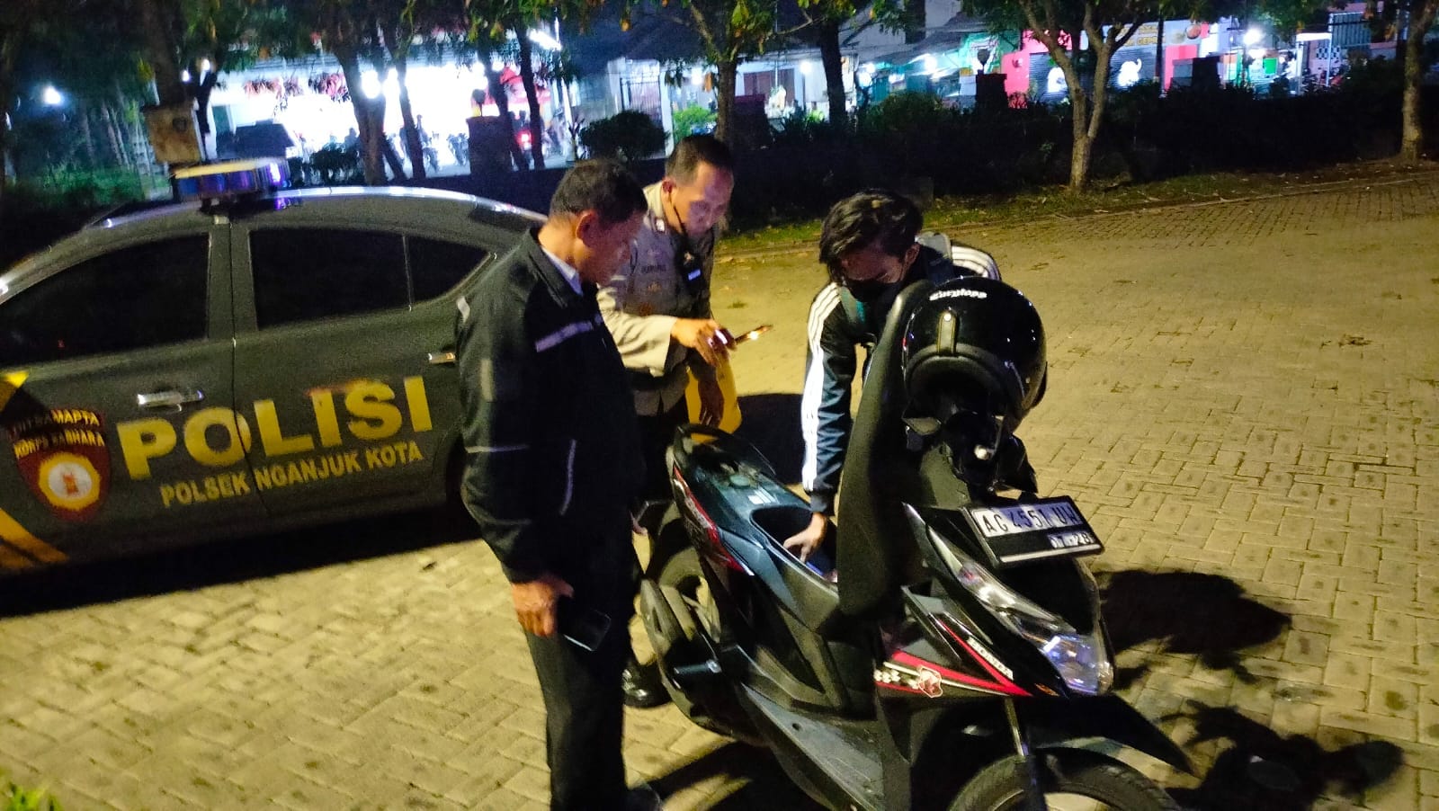 Jamin Wilayah Hukum Kondusif, Polsek Nganjuk Kota Intensifkan Razia SREG