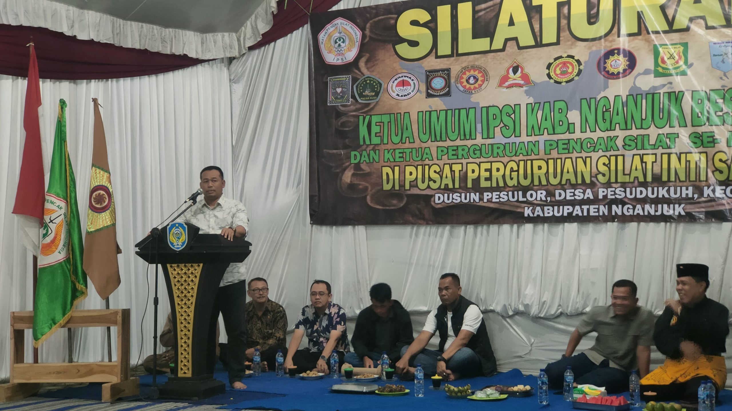 Polres Nganjuk Hadiri Silaturahmi Pengurus IPSI Kabupaten Nganjuk Bersama Pengurus dan Ketua Perguruan Pencak Silat