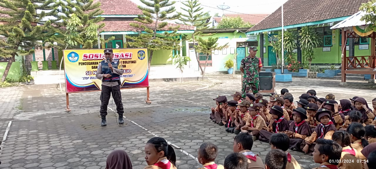 Bhabinkamtibmas Polsek Nganjuk Kota Sosialisasikan Pencegahan Perundungan Atau Bulying