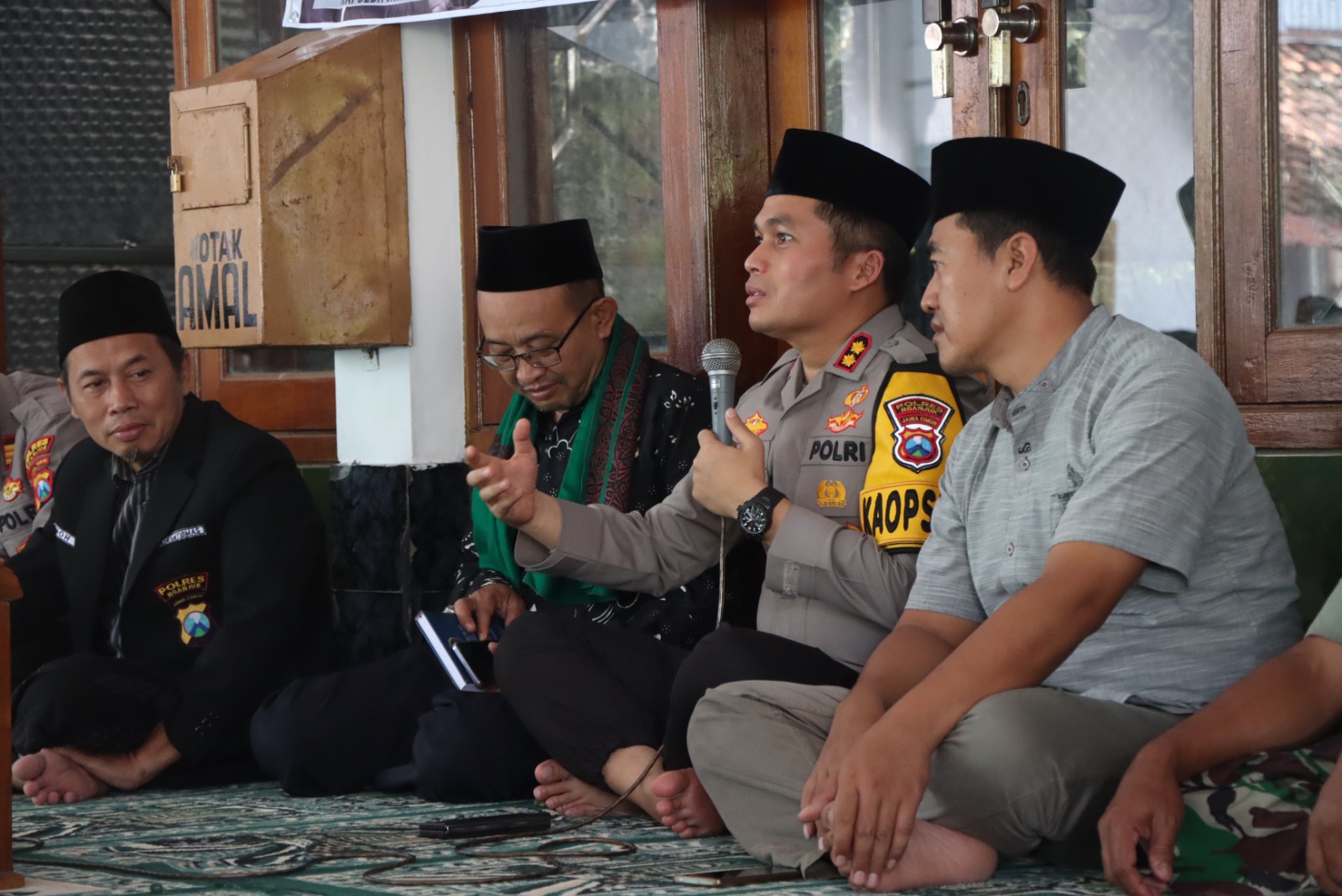 Jum’at Curhat, Kapolres Nganjuk Ajak Mewaspadai Bencana Akibat Curah Hujan Tinggi
