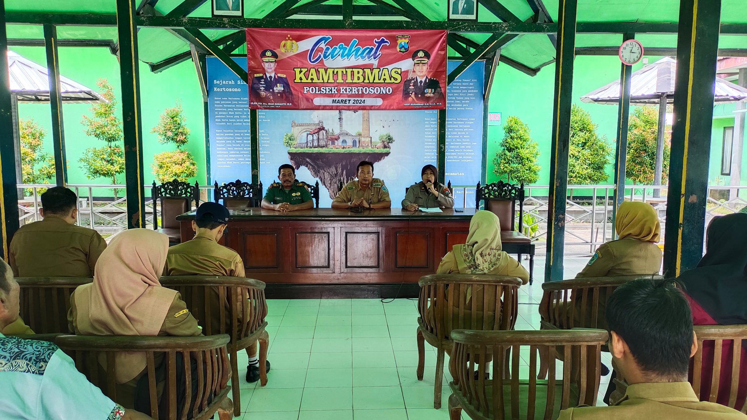 Polsek Kertosono Sampaikan Curhat Terkait Kamtibmas di Kecamatan Kertosono
