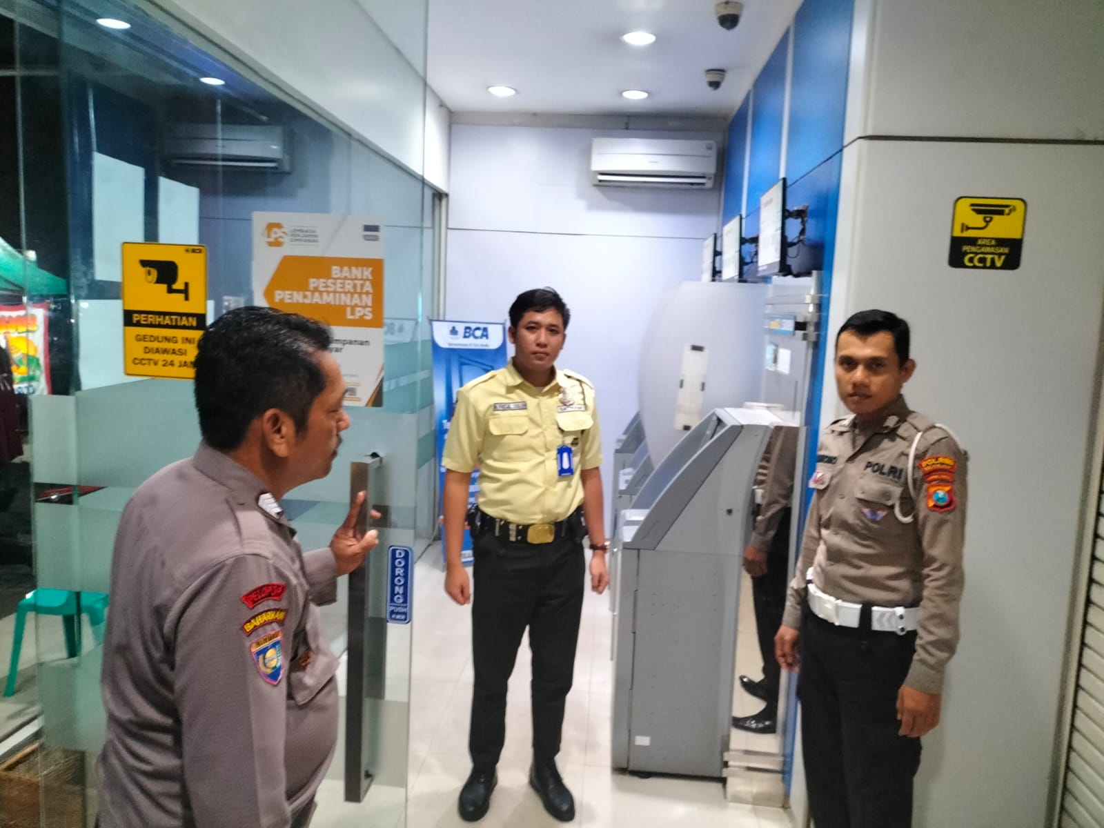 Antisipasi Kejahatan di ATM, Polsek Kertosono Patroli Perbankan