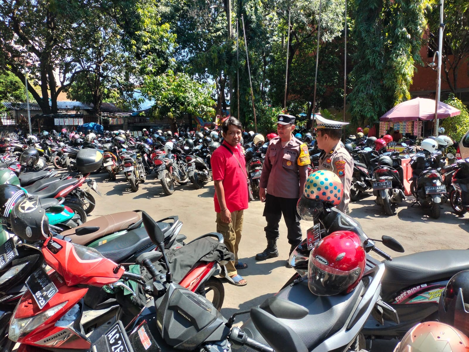 Patroli Harkamtibmas Polsek Nganjuk Kota, Berikan Imbauan Antisipasi Curanmor