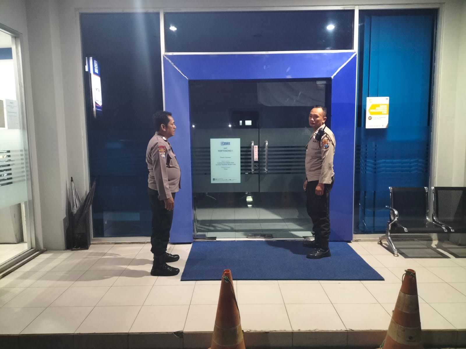 Antisipasi Kejahatan di ATM, Polsek Kertosono Patroli Perbankan