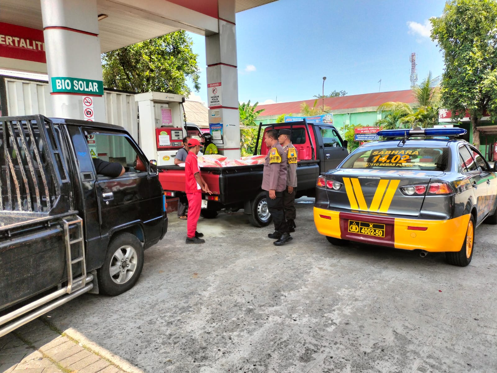 Cek Stok BBM Serta Cegah Terjadinya Penyimpangan, Polsek Nganjuk Kota Sambangi SPBU