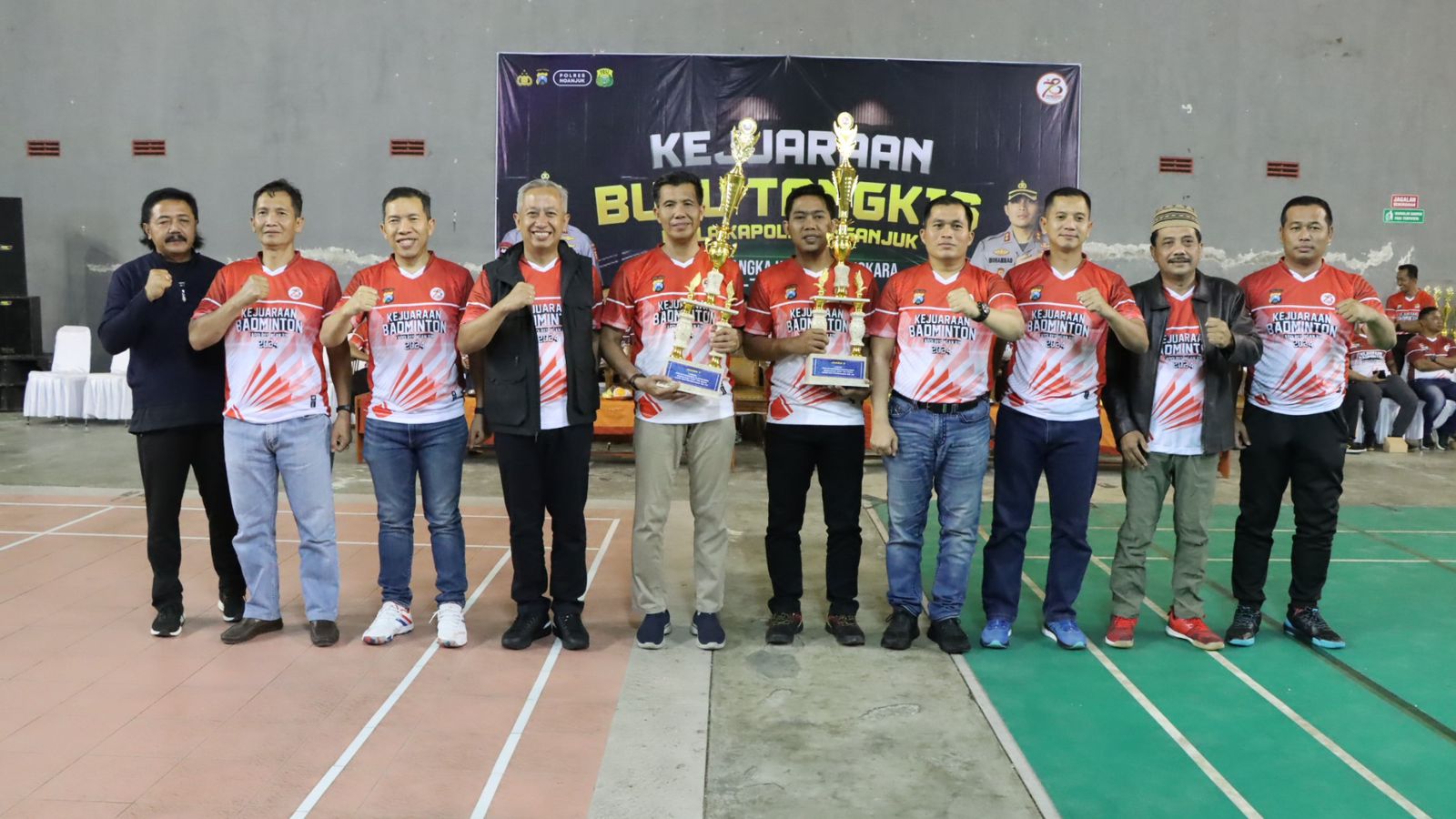 Turnamen Bulu Tangkis Kapolres Nganjuk Cup 2024 Dalam Rangka HUT Bhayangkara ke-78 Resmi Dibuka, 64 Pasangan Ganda Pria Siap Berebut Juara