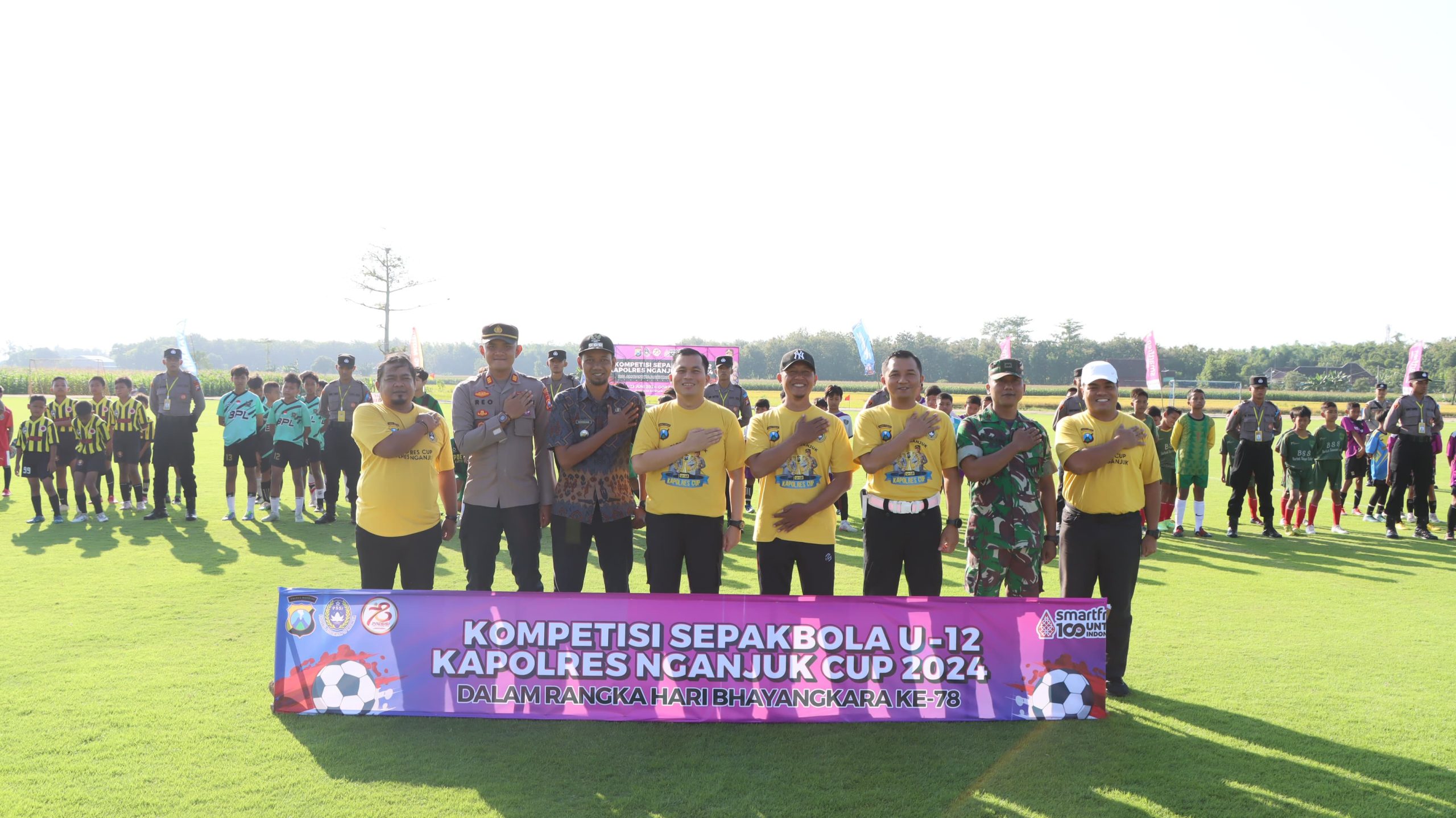 Polres Nganjuk Gelar Open Turnamen Sepak Bola U-12 Kapolres Nganjuk Cup 2024 Dalam Rangka HUT Bhayangkara ke-78