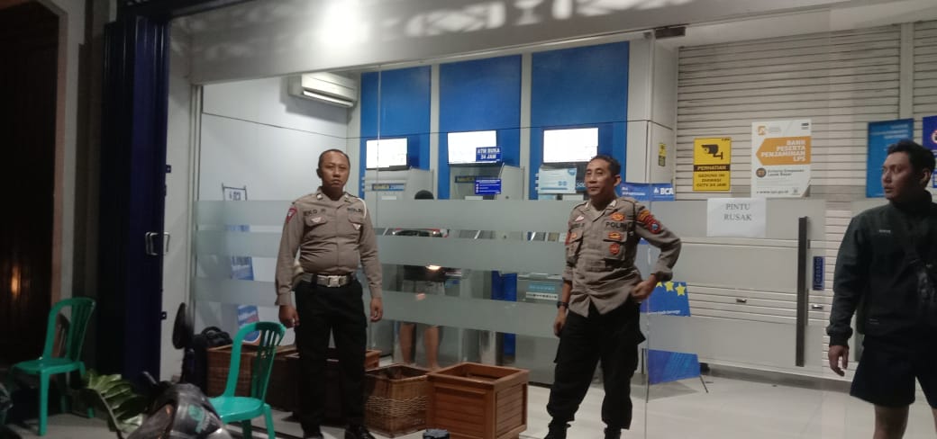 Antisipasi Kejahatan di ATM, Polsek Kertosono Patroli Perbankan