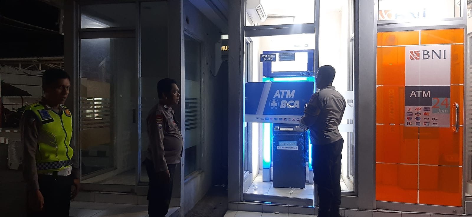 Antisipasi Kejahatan di ATM, Polsek Kertosono Patroli Perbankan