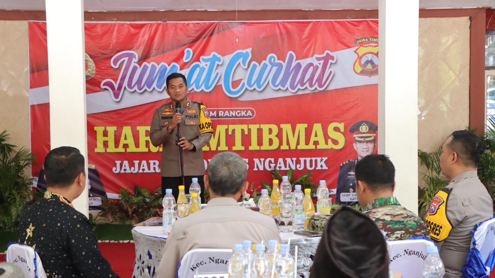 Gelar Program Jum’at Curhat Perdana, Kapolres Nganjuk Ajak Jaga Soliditas dalam Harkamtibmas