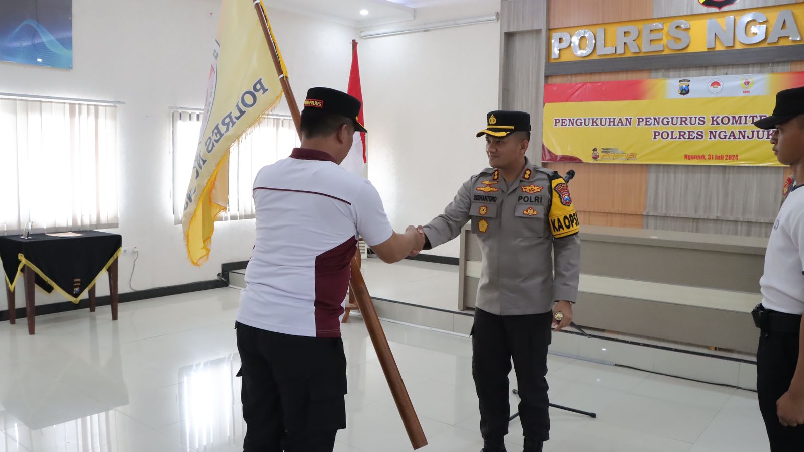 Pengukuhan Struktur Organisasi dan Susunan Pengurus Komite Olahraga Polri di Lingkungan Polres Nganjuk