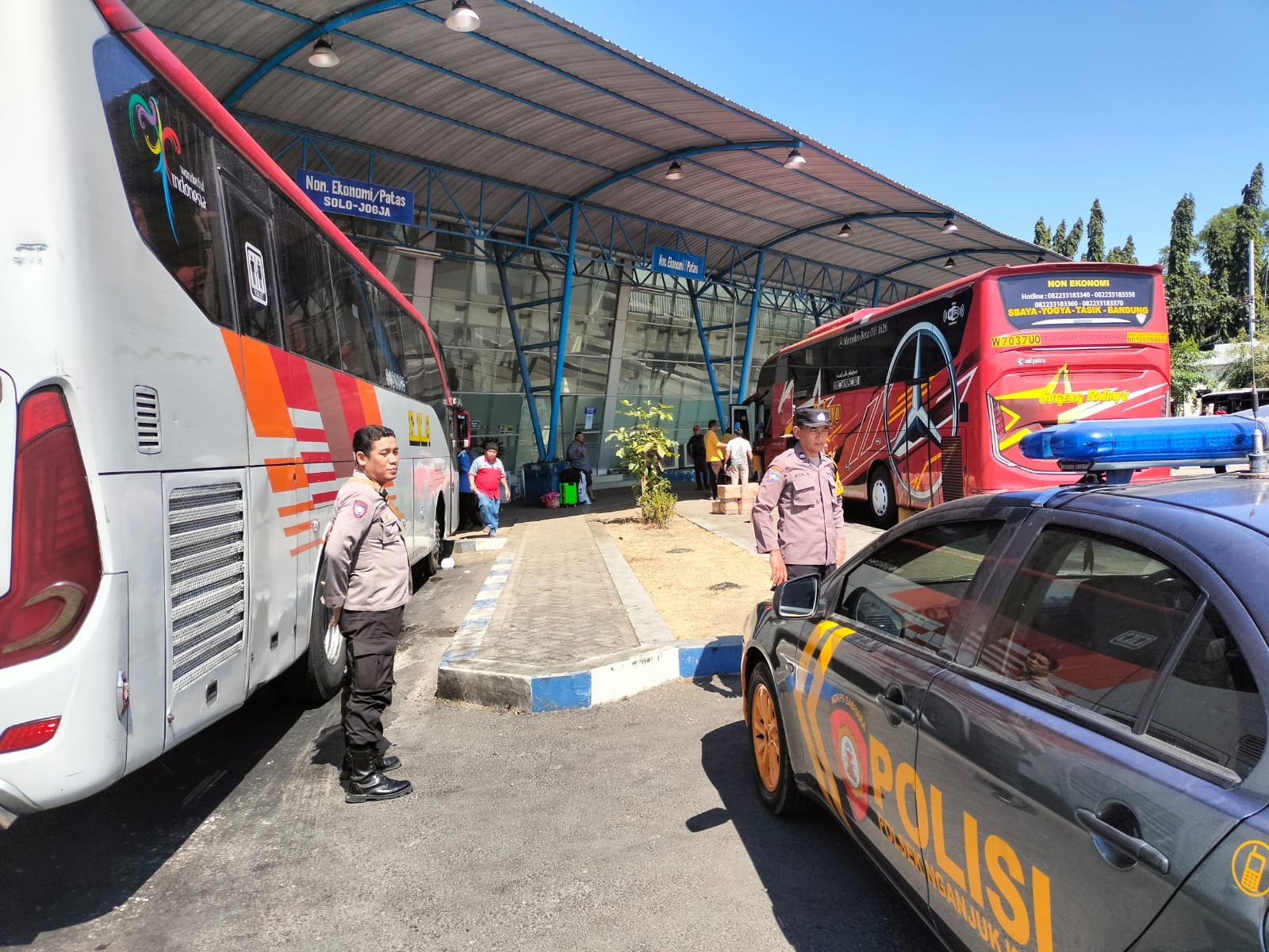 Polsek Nganjuk Kota Intensifkan Patroli di Sekitar Terminal Bus Anjuk Ladang