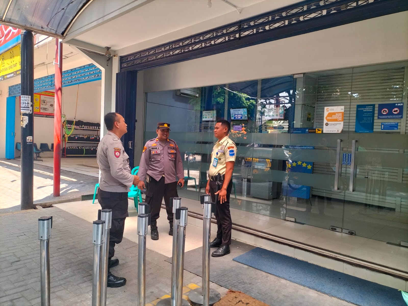 Antisipasi Kejahatan di ATM, Polsek Kertosono Patroli Perbankan