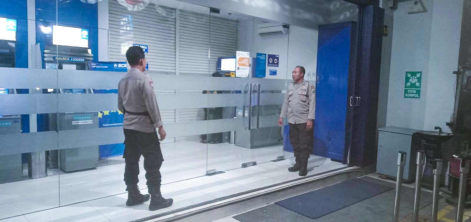 Antisipasi Kejahatan di ATM, Polsek Kertosono Patroli Perbankan