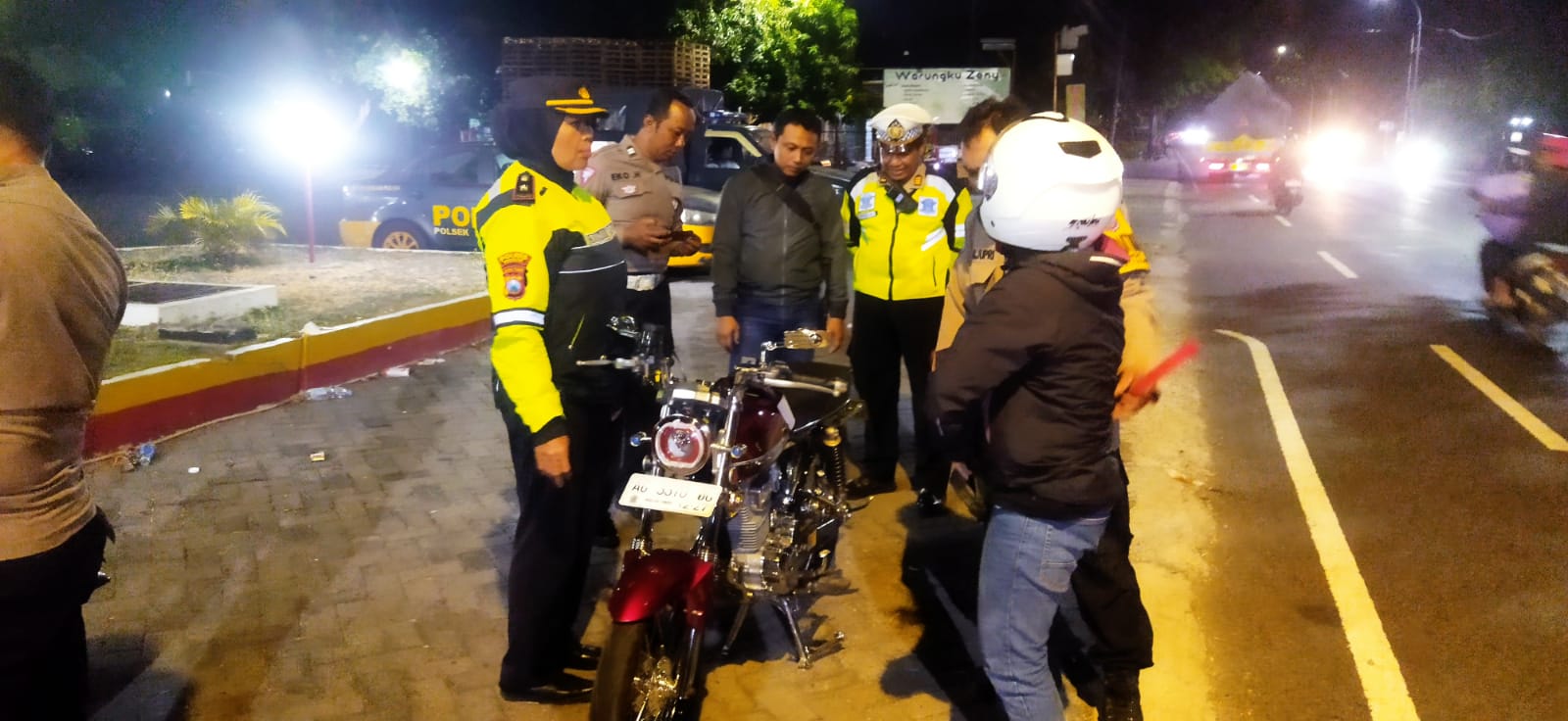 Cegah Gesekan Antar Perguruan Silat, Polsek Kertosono Laksanakan Patroli Gabungan