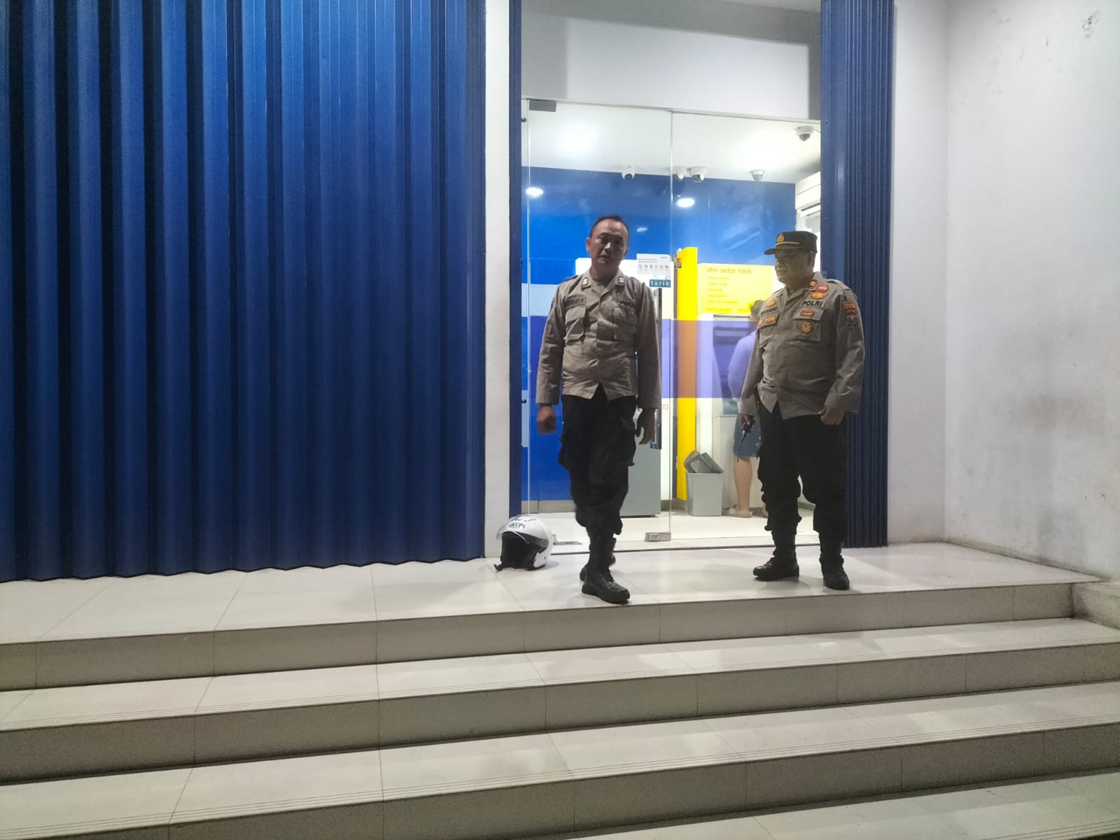 Antisipasi Kejahatan di ATM, Polsek Kertosono Patroli Perbankan