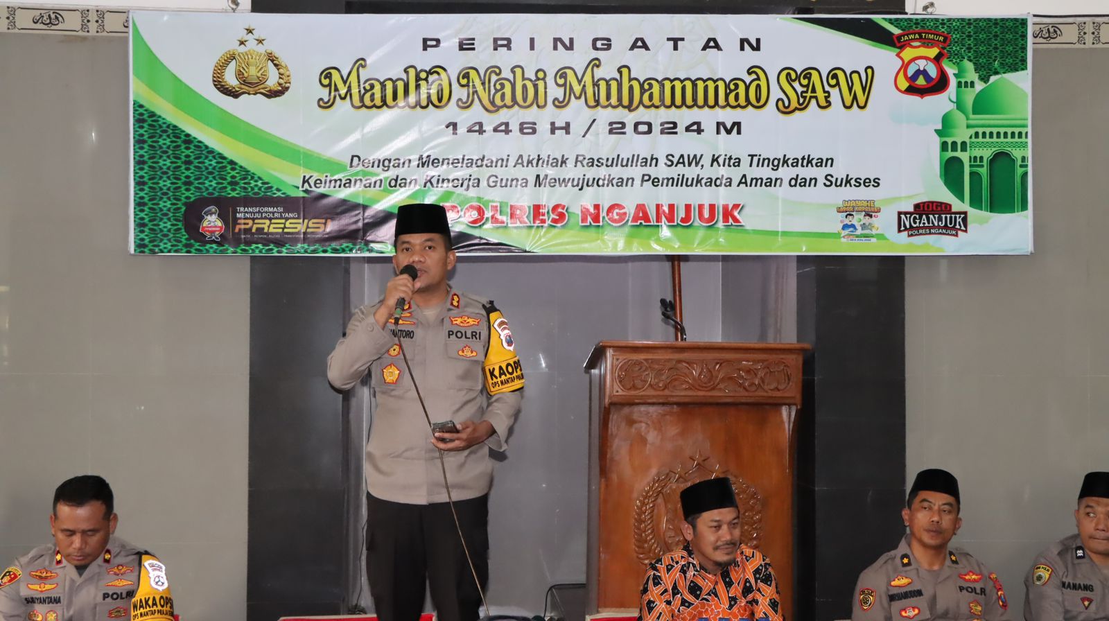 Polres Nganjuk Peringati Maulid Nabi Muhammad SAW 1446H/2024M