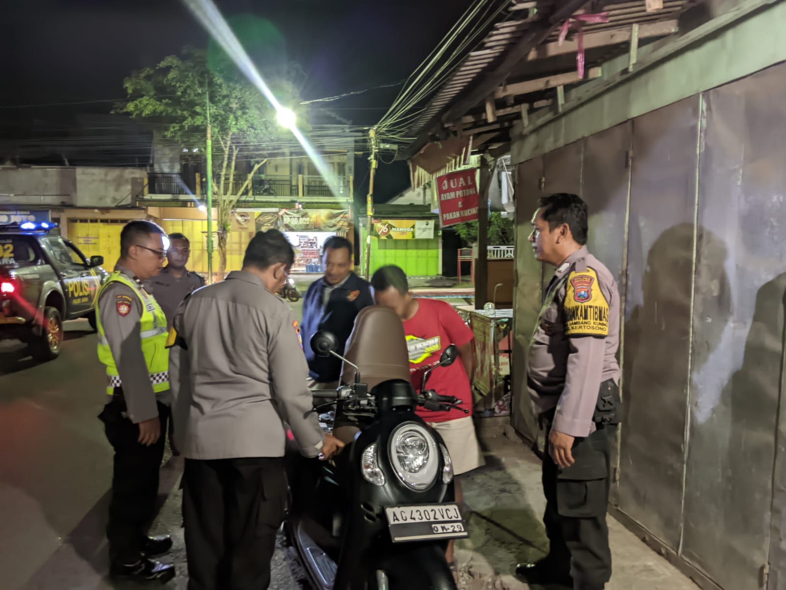 Cegah Gesekan Antar Perguruan Silat, Polsek Kertosono Laksanakan Patroli Gabungan