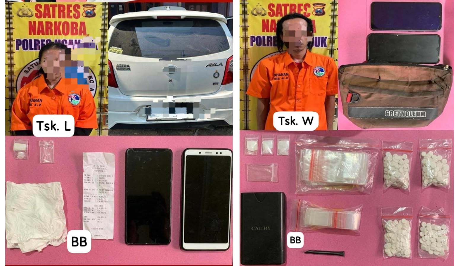 Polres Nganjuk Ungkap Dua Kasus Narkoba Selama Libur Akhir Pekan