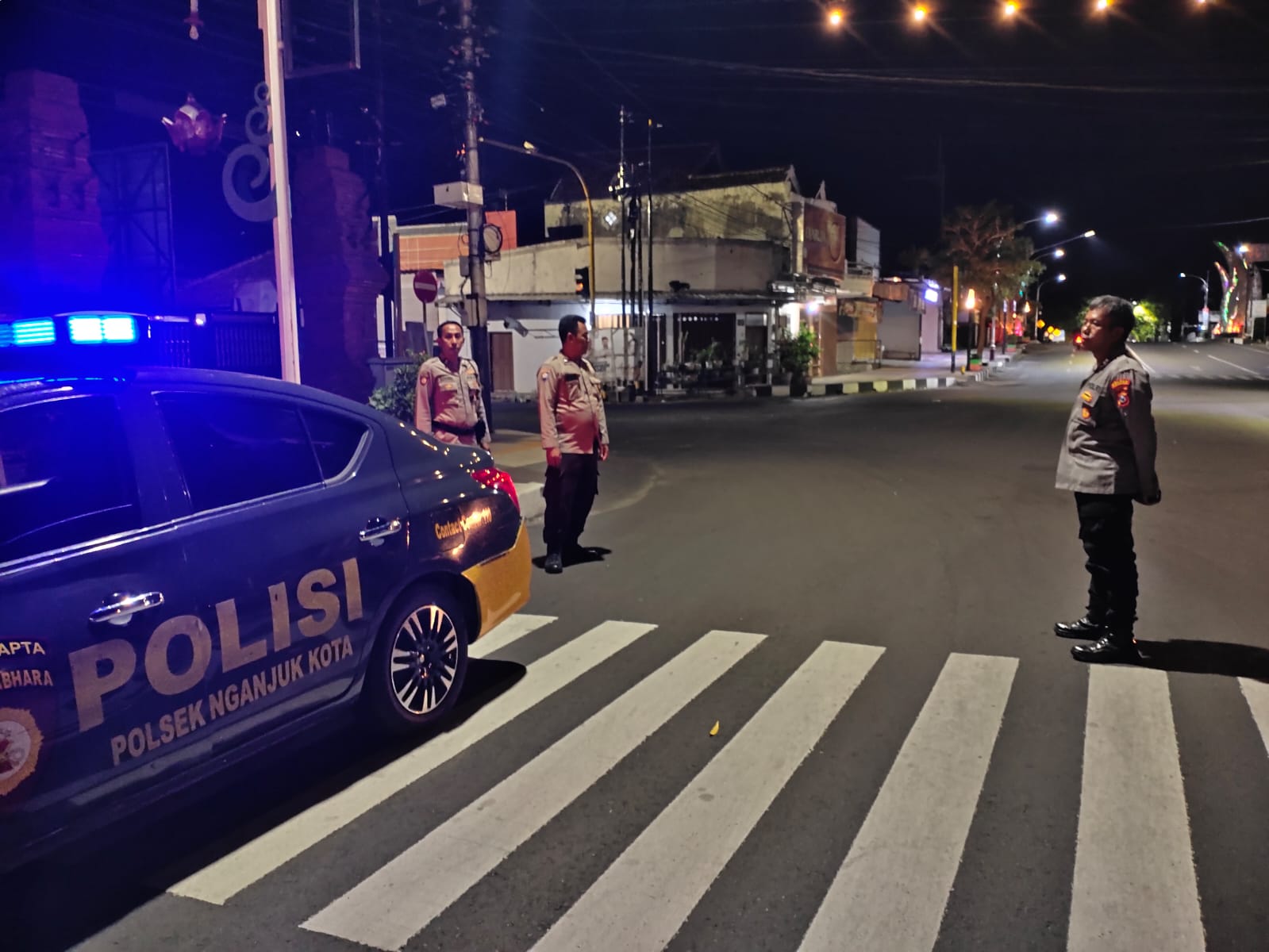 Polsek Nganjuk Kota Intensifkan Patroli KRYD untuk Antisipasi Kejahatan Malam Hari