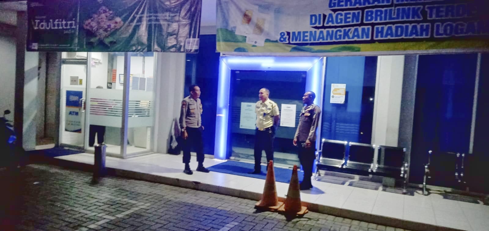 Cegah Tindak Kejahatan, Polsek Kertosono Lakukan Patroli Perbankan
