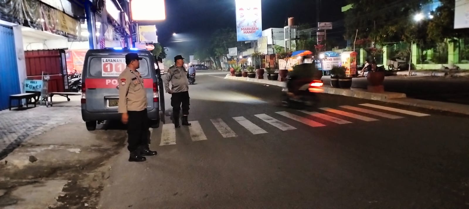 Cegah Balap Liar & Kejahatan Jalanan, Polsek Warujayeng Tingkatkan Patroli Blue Light