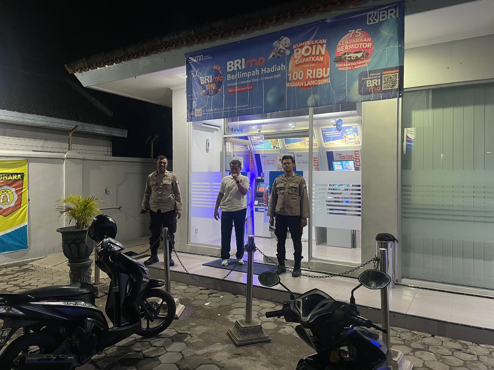 Cegah Kriminalitas Saat Malam Hari, Polsek Warujayeng Giatkan Patroli Perbankan
