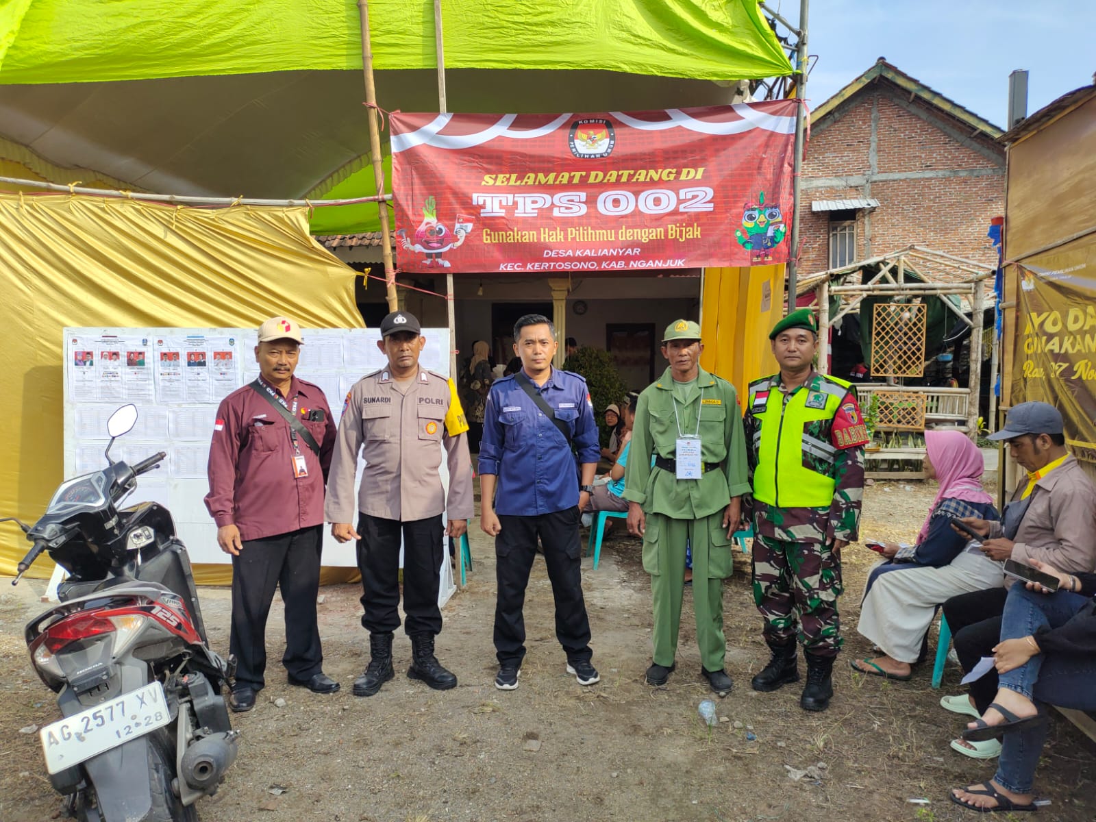 Polsek Kertosono Bersinergi dengan TNI untuk Sukseskan Pilkada 2024