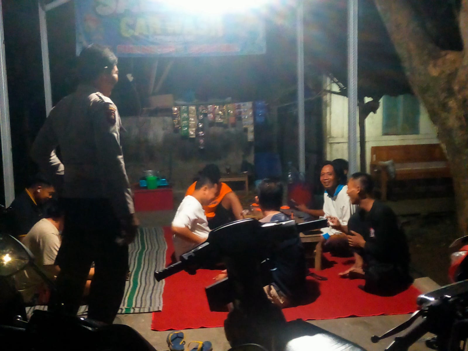 Patroli Malam Hari, Ka Jaga Polsek Jatikalen Ajak Pemuda Aktif Jaga Kamtibmas