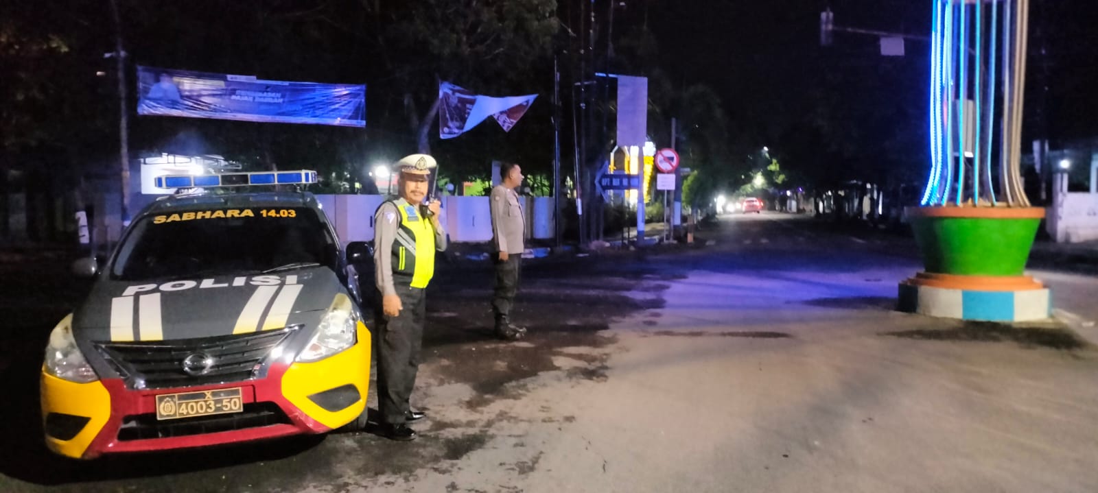 Polsek Nganjuk Kota Intensifkan Patroli Blue Light untuk Cegah Balap Liar dan Konflik Antar Pemuda